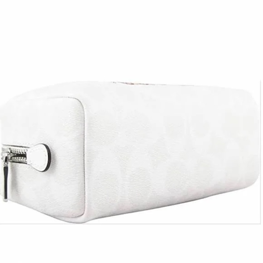Coach Boxed Small Boxy Cosmetic Case And Mirror Bag Charm In Signature Canvas - Picture 6 of 6